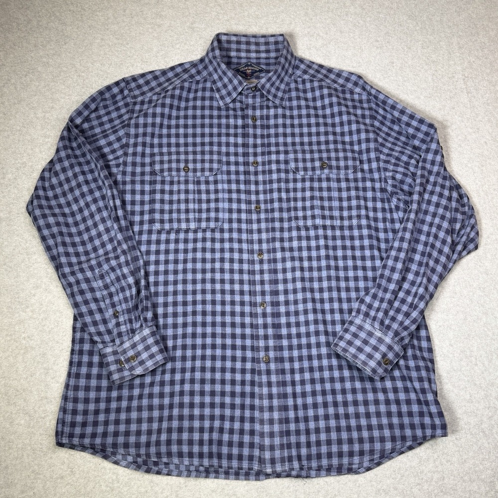 Bills Khakis Sport Shirtings Men's Large Cotton Long Sleeve Button Front Shirt